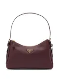 Prada enamel triangle logo tote bag - Red