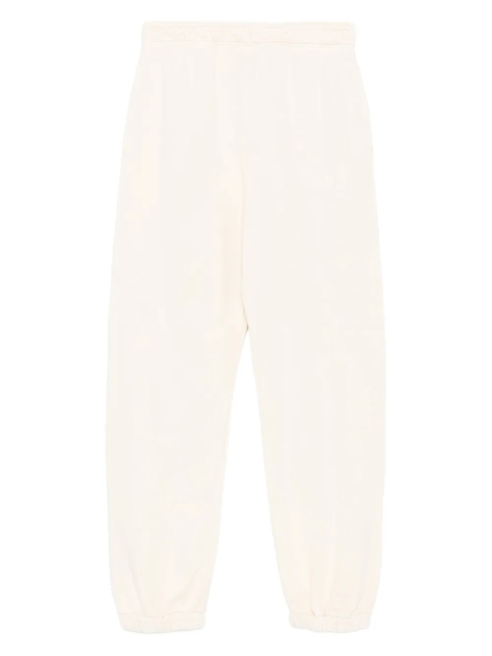 Pinko Elastic-ankles Cotton Trousers In Neutral
