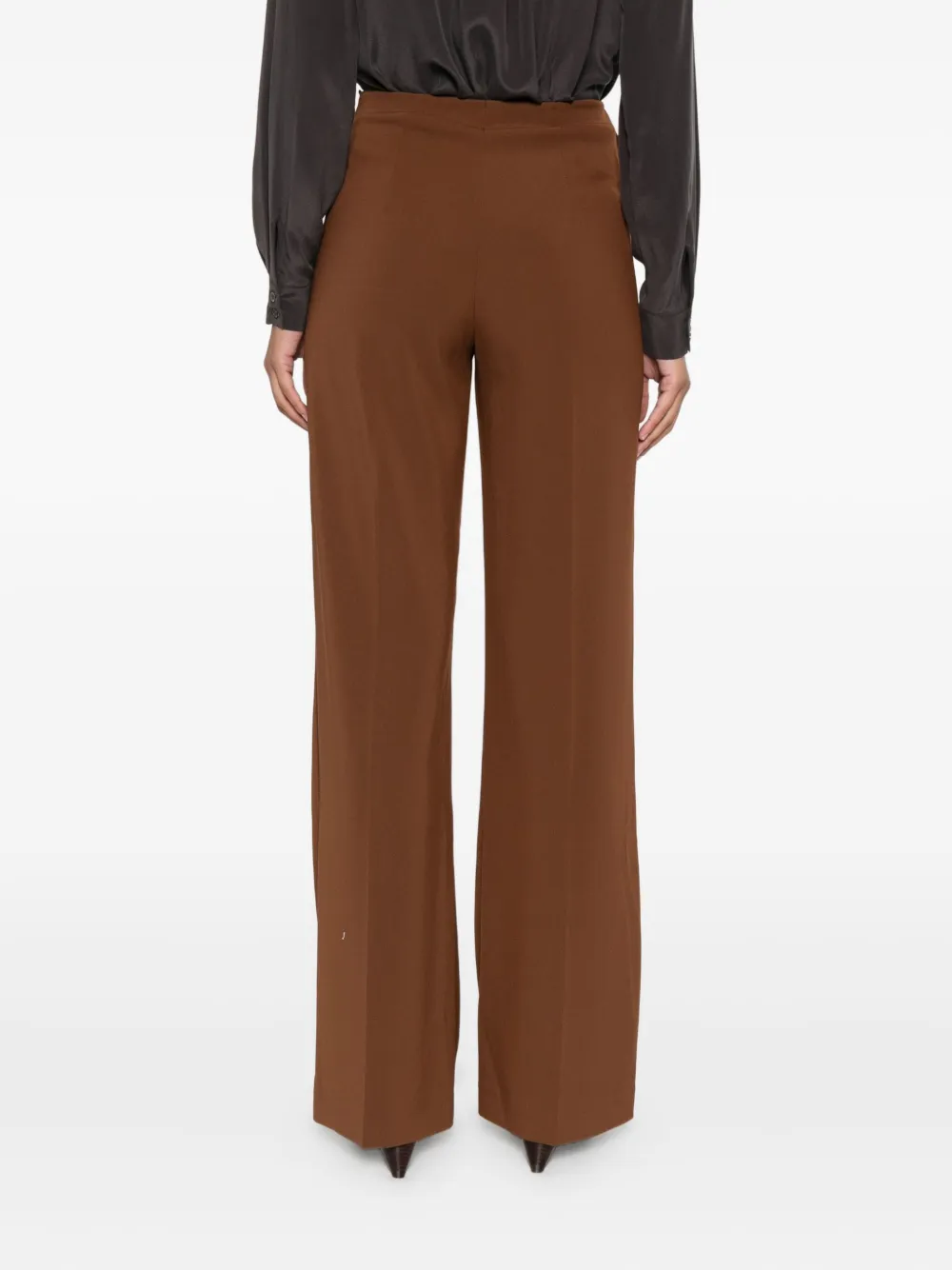 Patrizia Pepe buckle-fastening wide-leg trousers Bruin