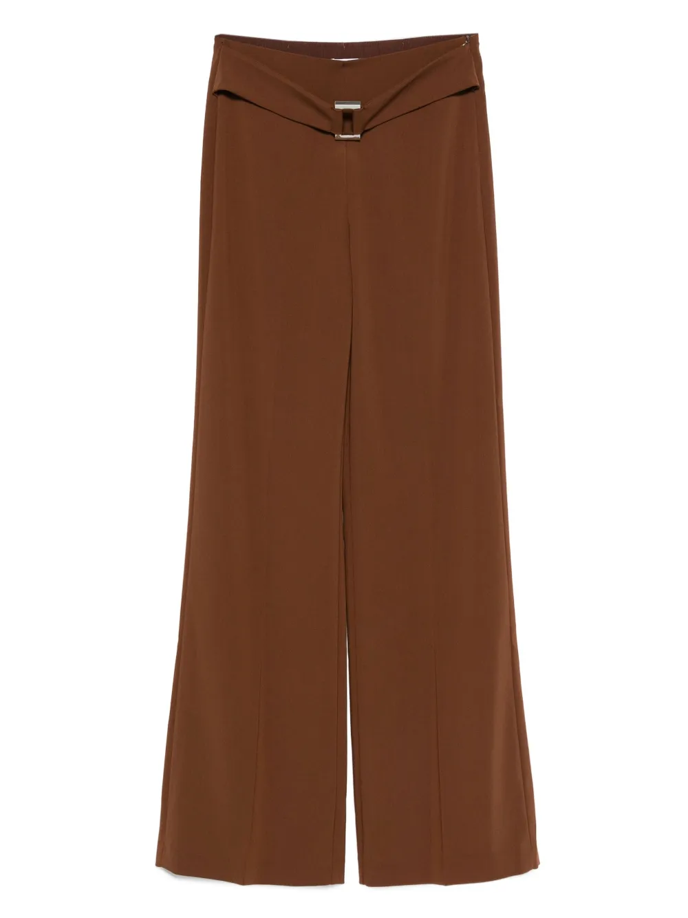 Patrizia Pepe buckle-fastening wide-leg trousers Bruin