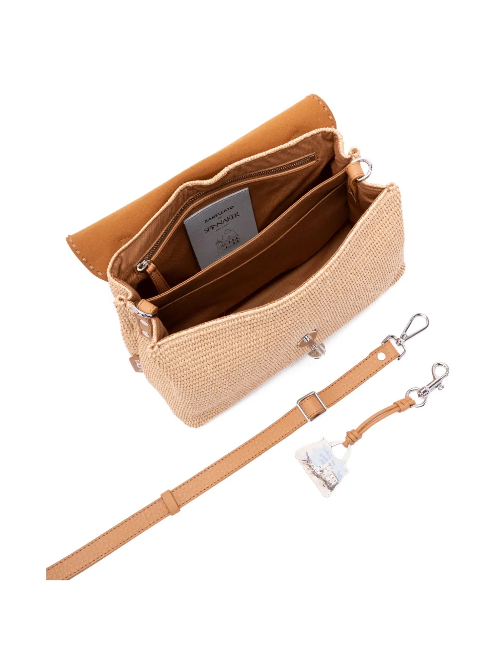 Zanellato Postina leren schoudertas Beige