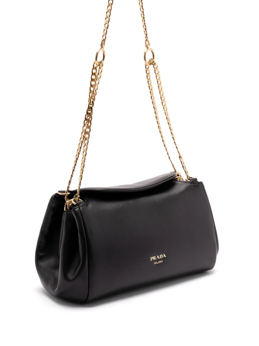 Prada small Tumulte chain-strap leather shoulder bag Zwart