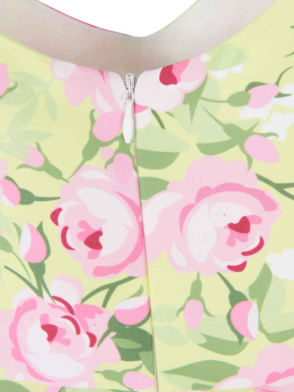 MAMA LUMA KIDS rose-print pleated dress Groen