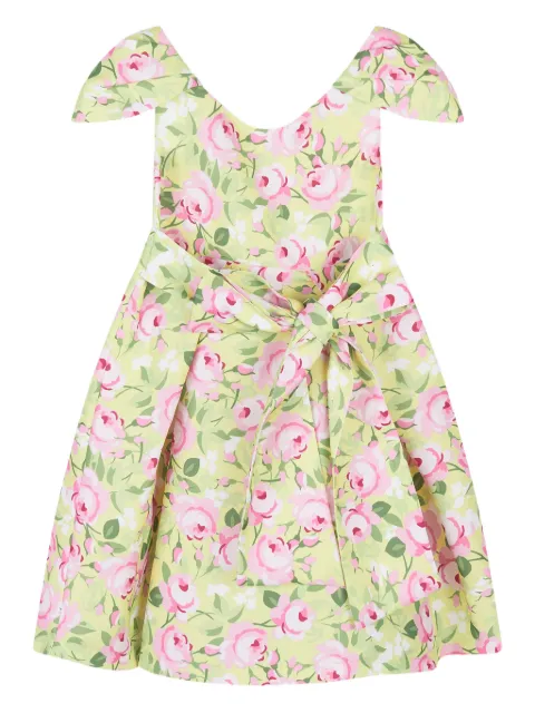 MAMA LUMA KIDS rose-print pleated dress