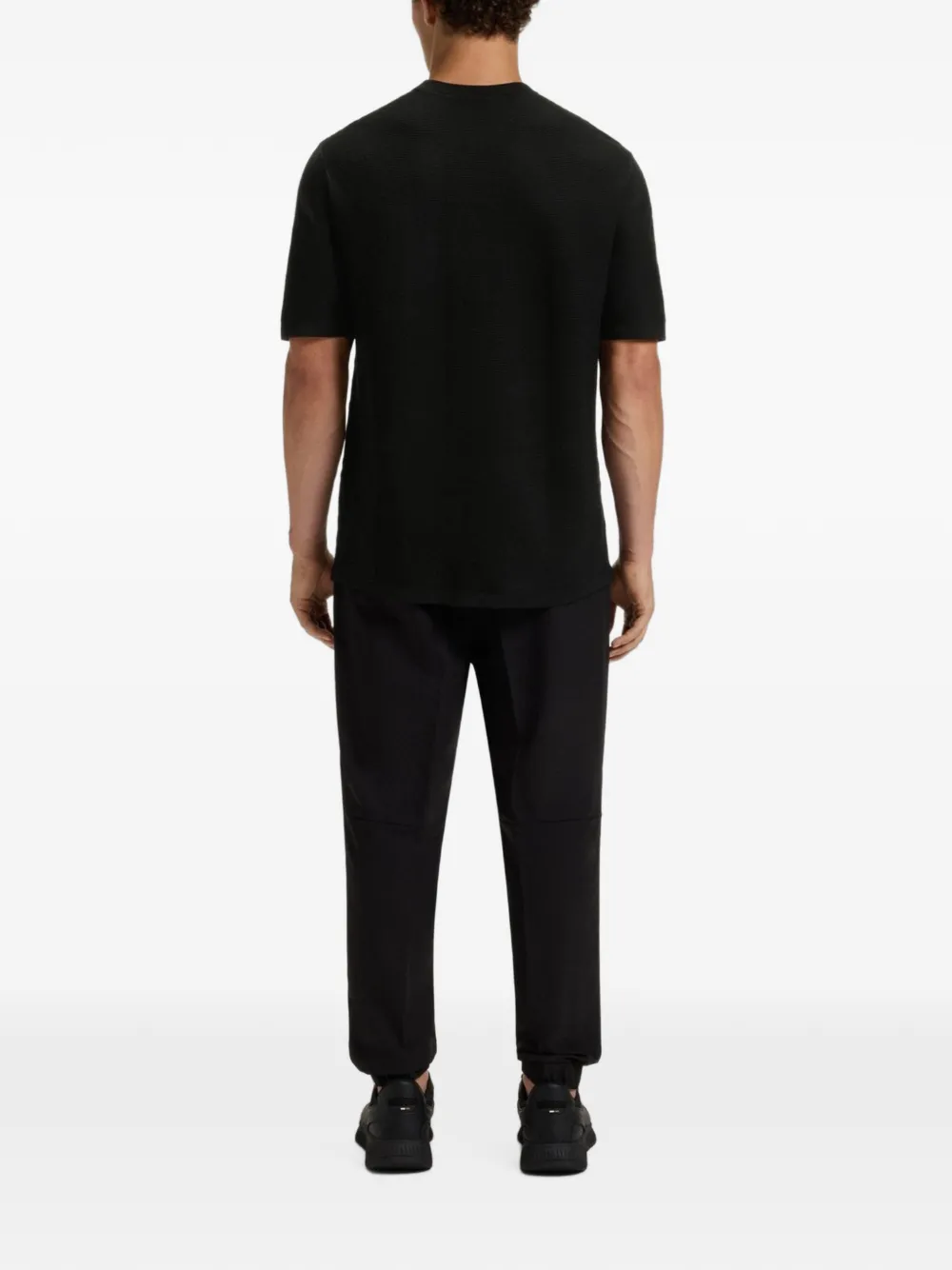 BOSS T-shirt met logoprint Zwart