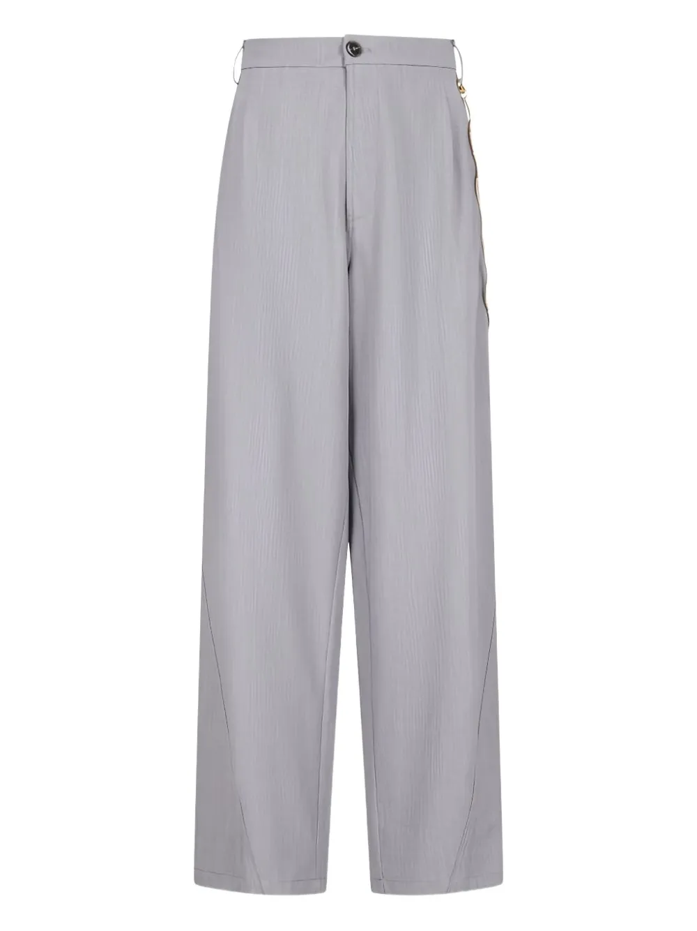 DARKPARK chain-detail pleated-front trousers | Grey | Image 1