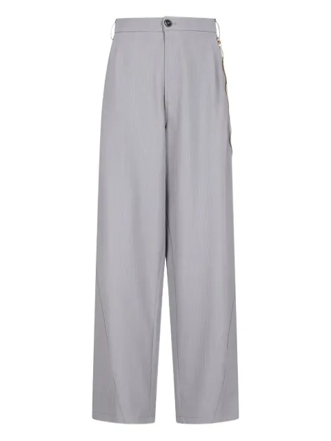 DARKPARK chain-detail pleated-front trousers