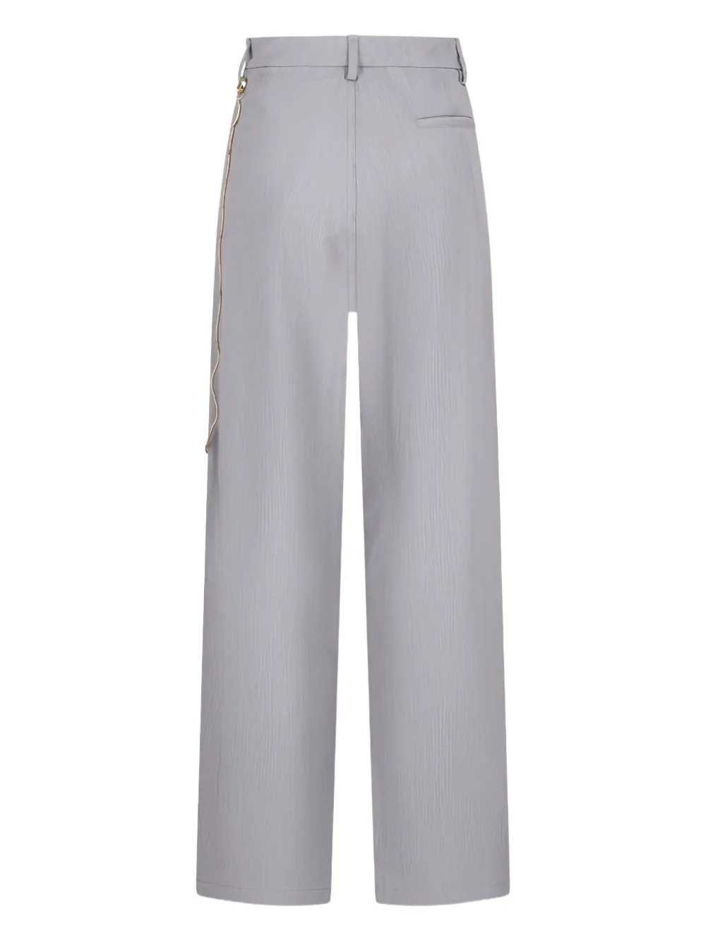 DARKPARK chain-detail pleated-front trousers - Grijs