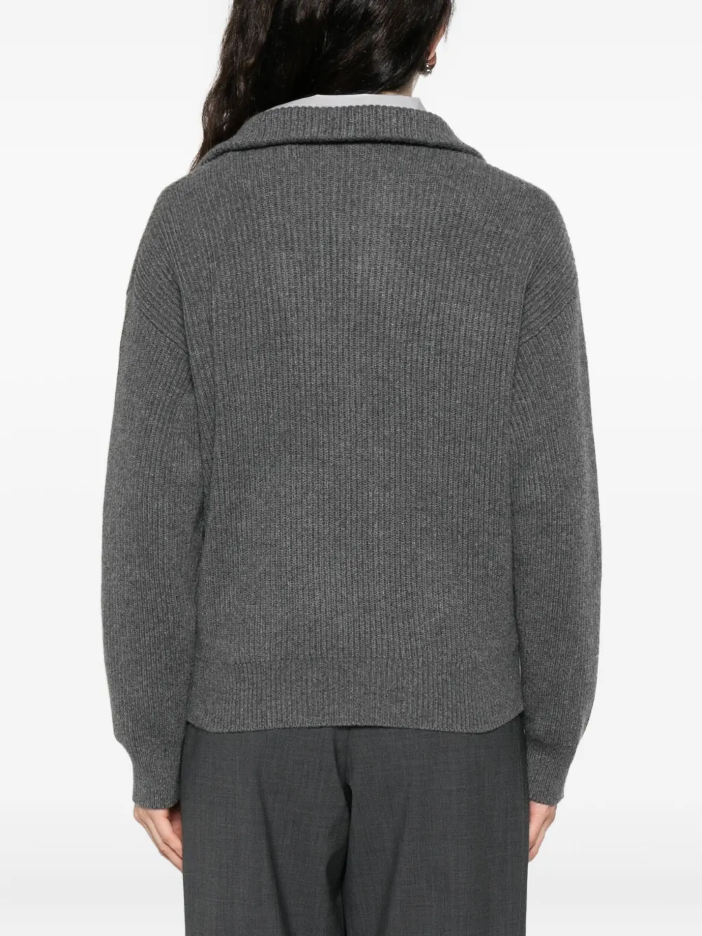 Brunello Cucinelli zip-fastening sweater Grijs