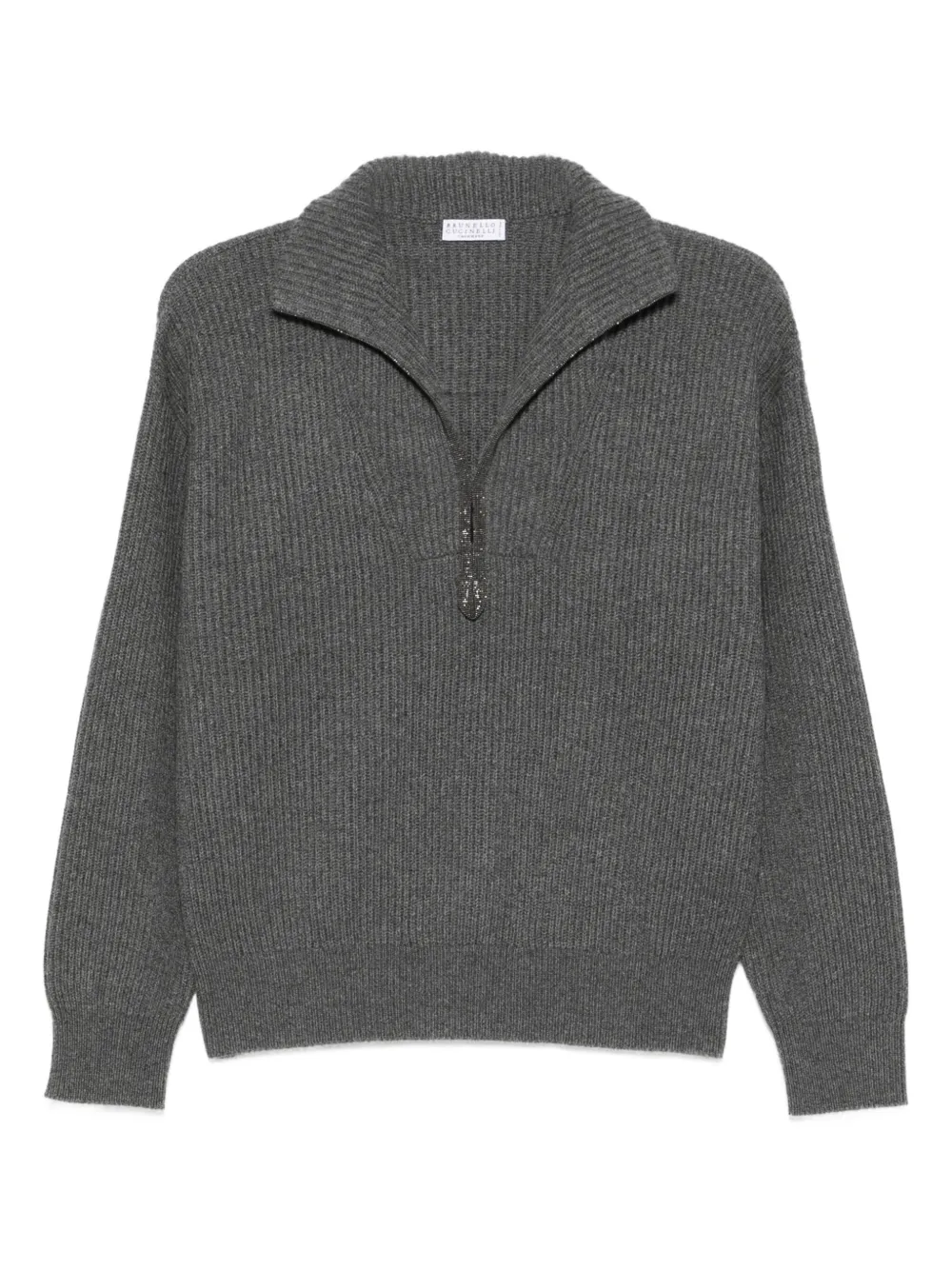 Brunello Cucinelli zip-fastening sweater | Grey | Image 1