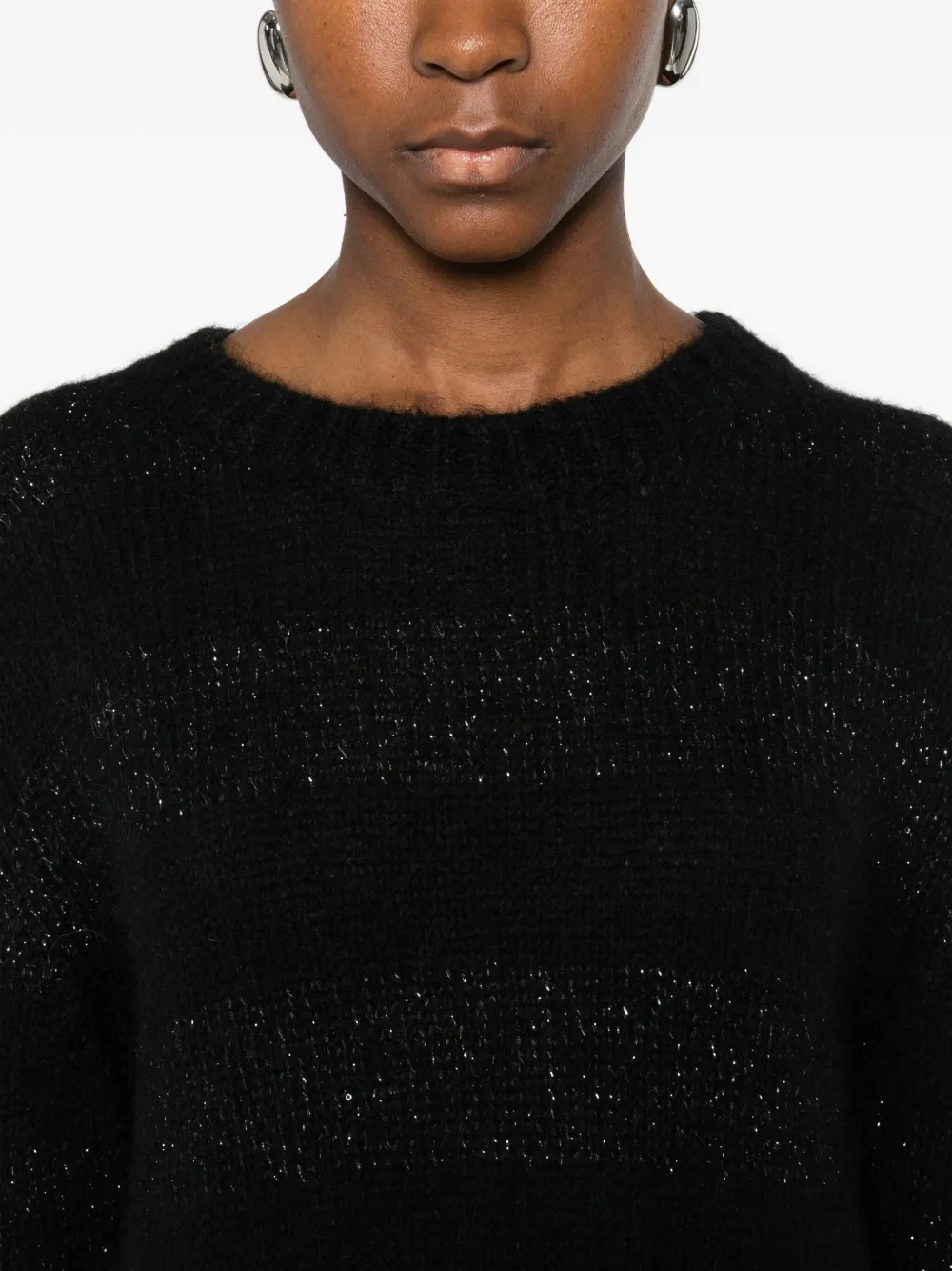 Herno Striped Sweater In Black