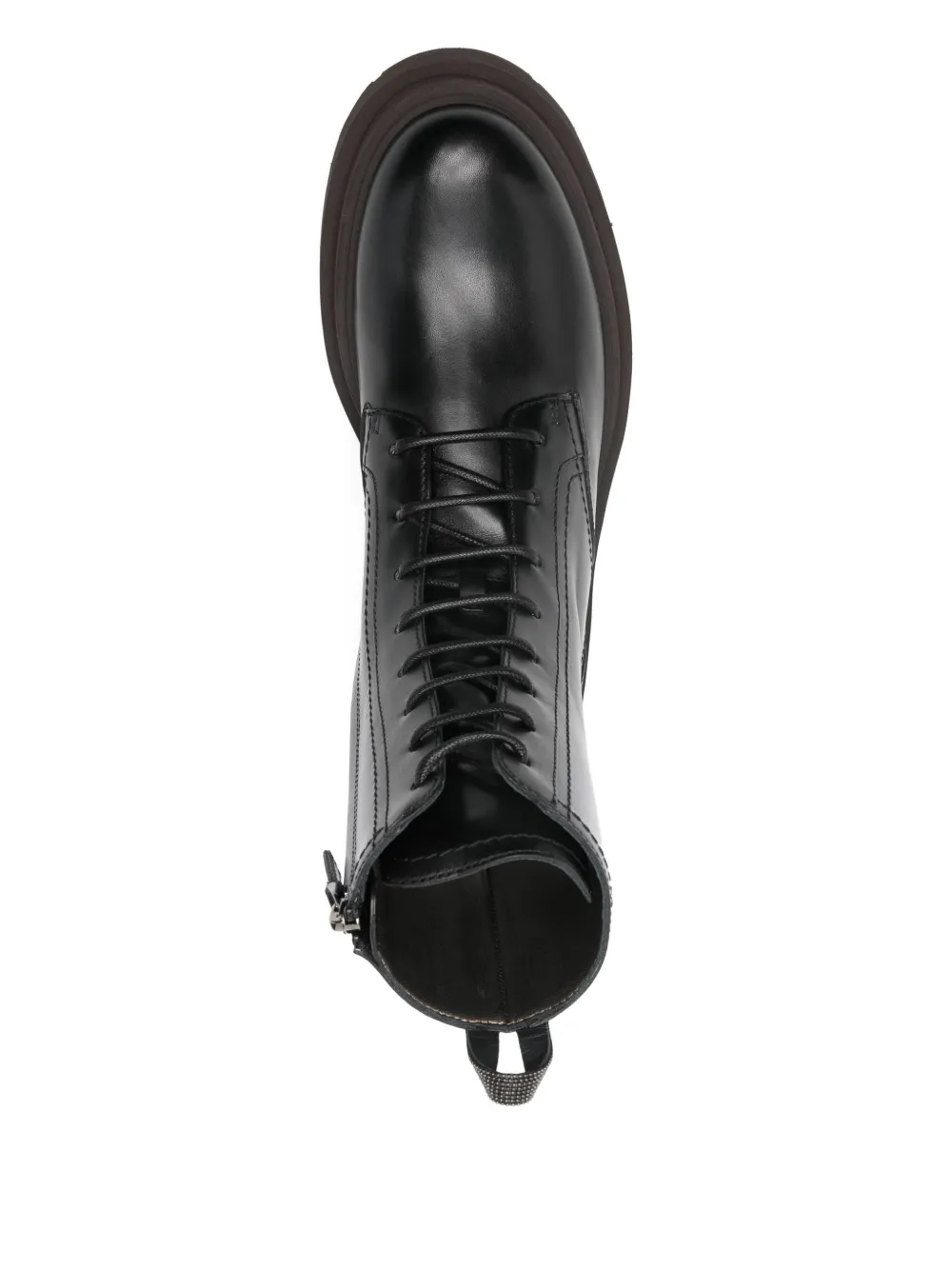 Brunello Cucinelli Leather Biker Boots In Multi