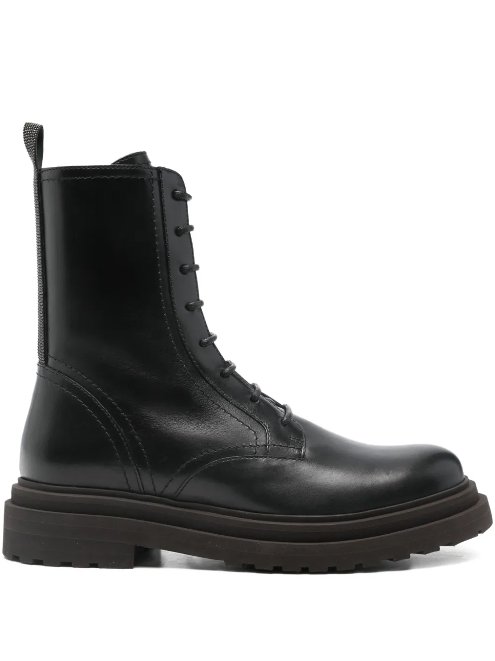 Brunello Cucinelli botas biker de piel | negro | Image 1