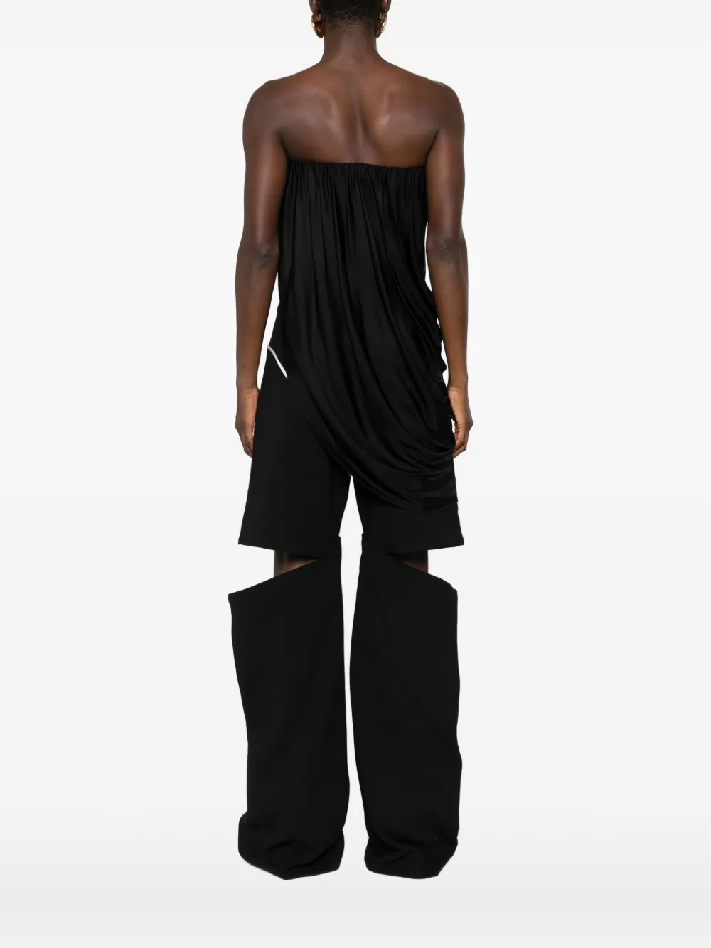 Giuseppe Di Morabito Draped Strapless Top In Brown