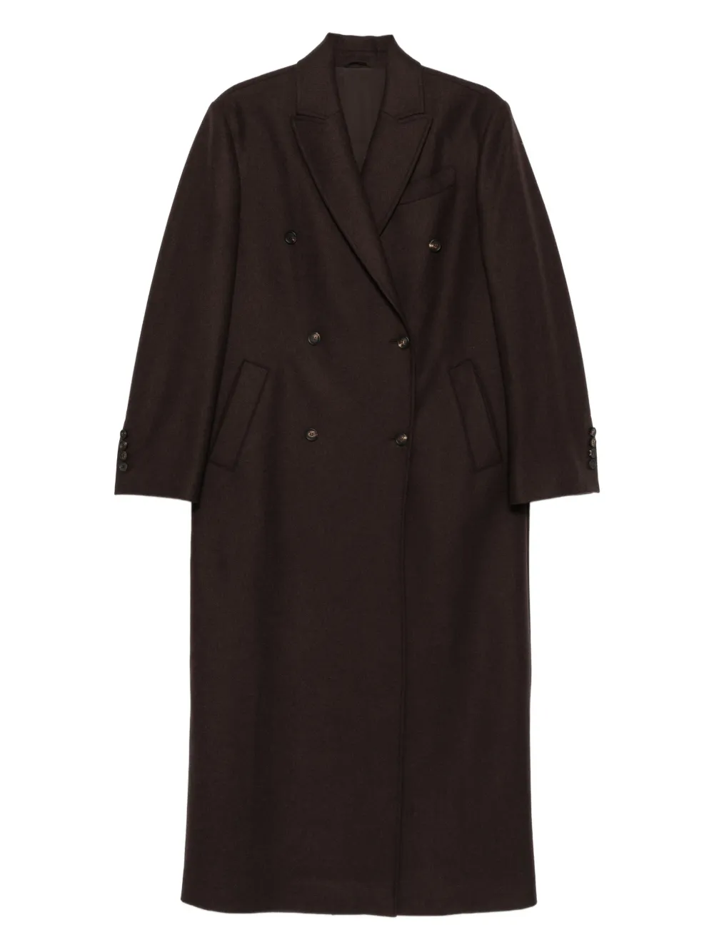 Brunello Cucinelli Double-breasted Buttoned Coat In Black