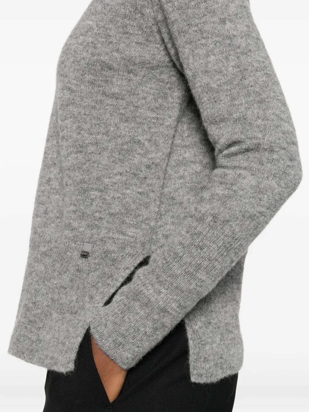 Herno Round-neck Long-sleeve Sweater In Gray