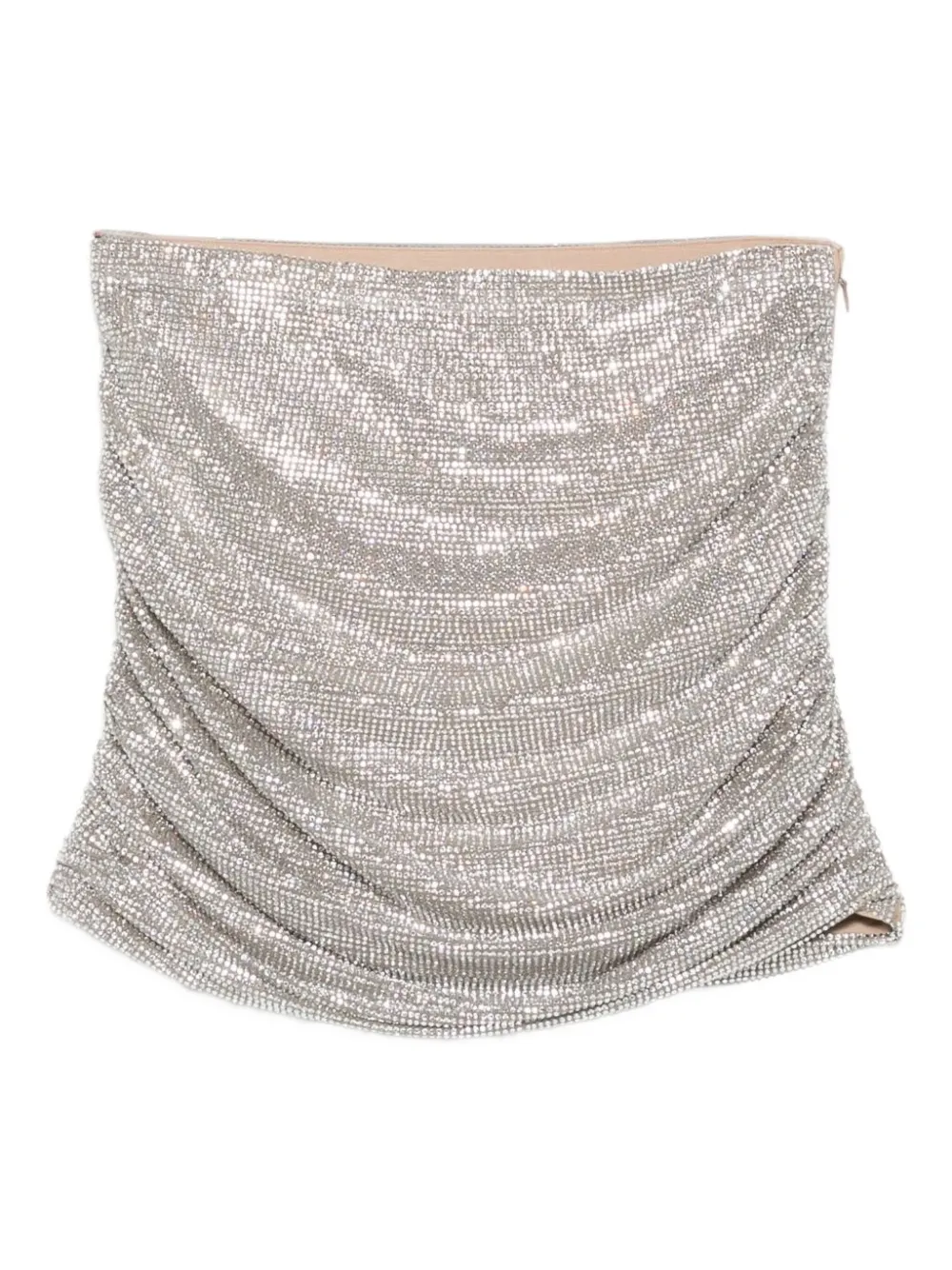 Giuseppe Di Morabito crystal-embellished gathered mini skirt - Grijs