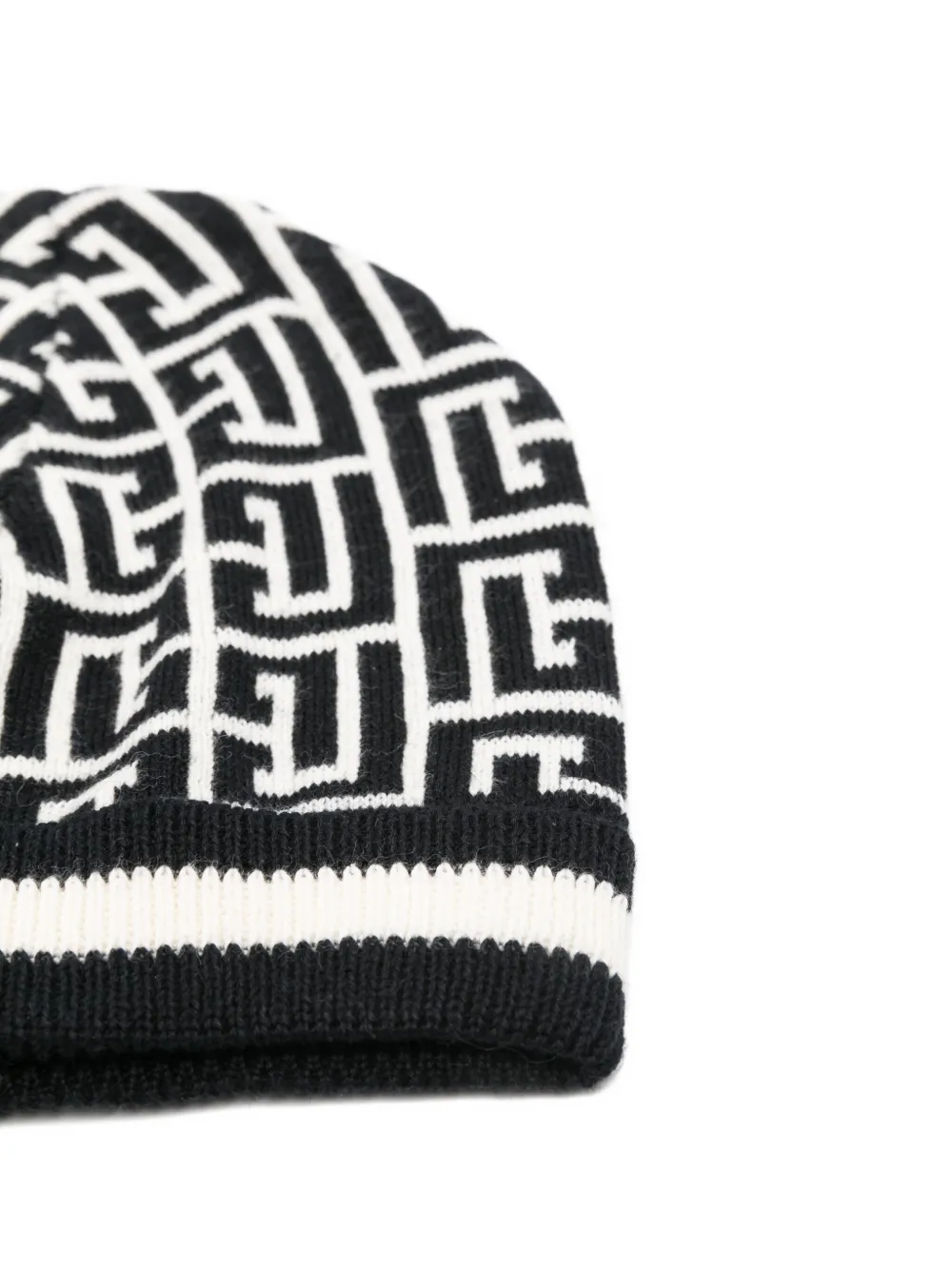 Balmain Kids Muts met geometrisch patroon Zwart