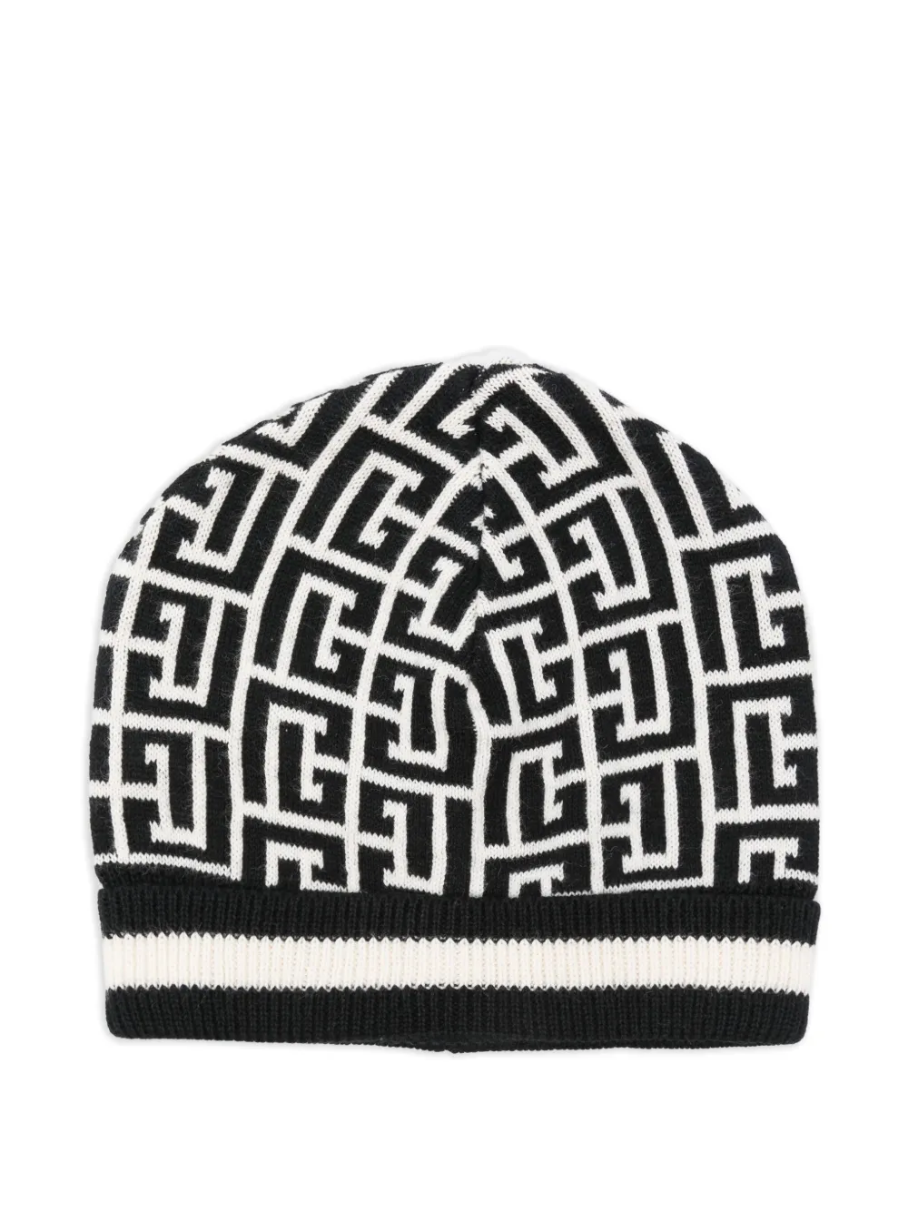 Balmain Kids geometric-pattern beanie | Black | Image 1