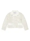 MAMA LUMA KIDS sequin-embellished bow-detail jacket - Neutrals