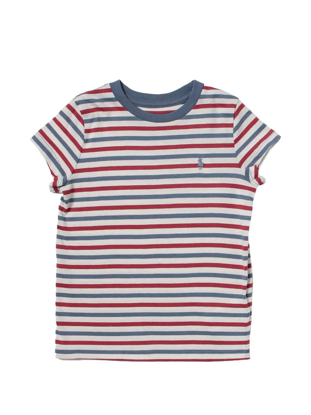 POLO RALPH LAUREN KIDS striped logo T-shirt - Bianco