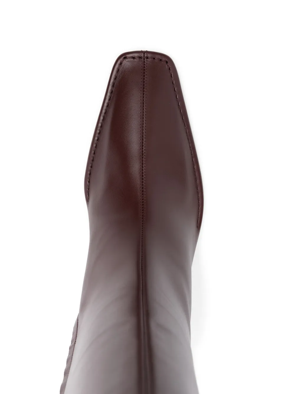 Mugler 70mm pointed-toe leather boots Red
