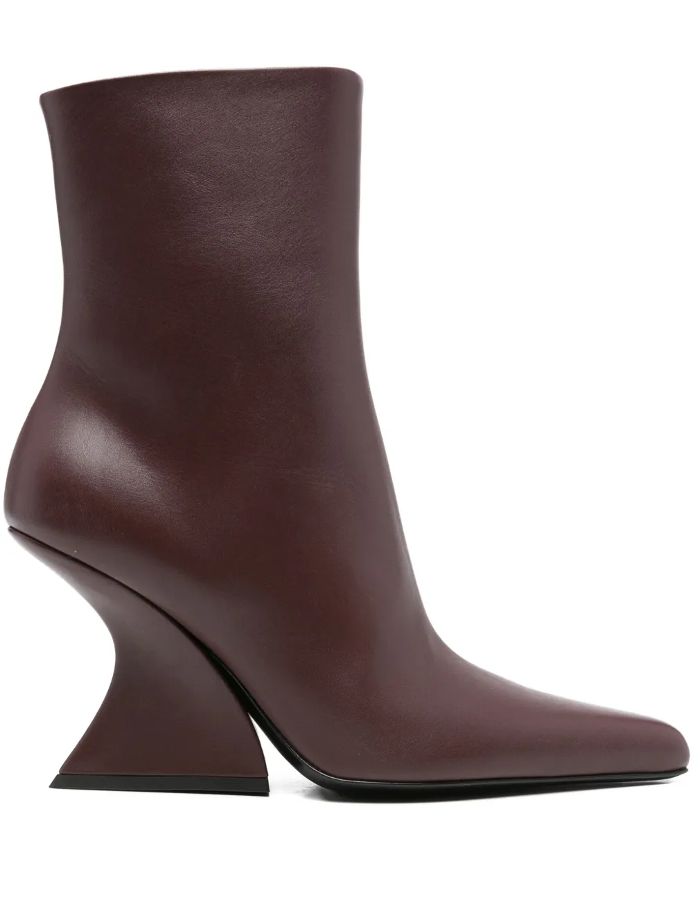 Mugler 90mm sculpted-heel pointed-toe boots Red