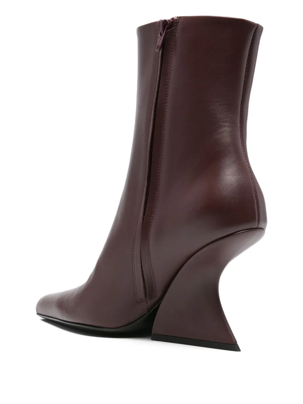 Mugler 90mm sculpted-heel pointed-toe boots Red