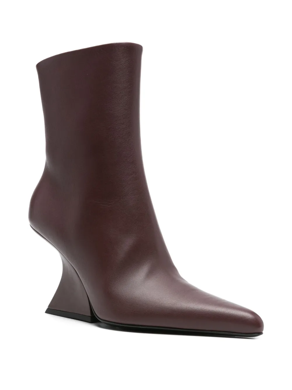 Mugler 90mm sculpted-heel pointed-toe boots Red