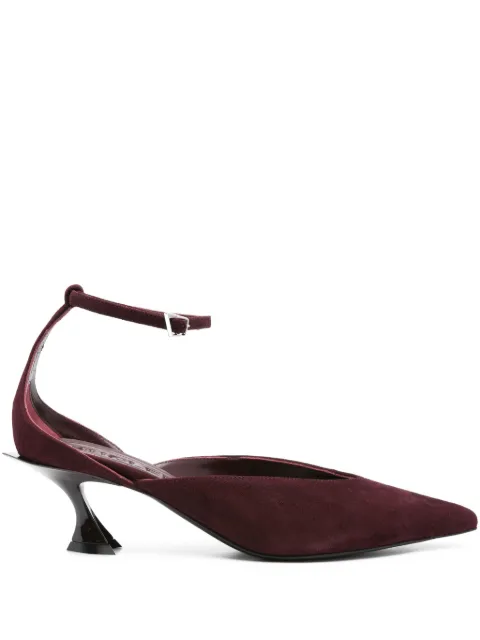 Mugler 55mm Fang ankle-strap pumps
