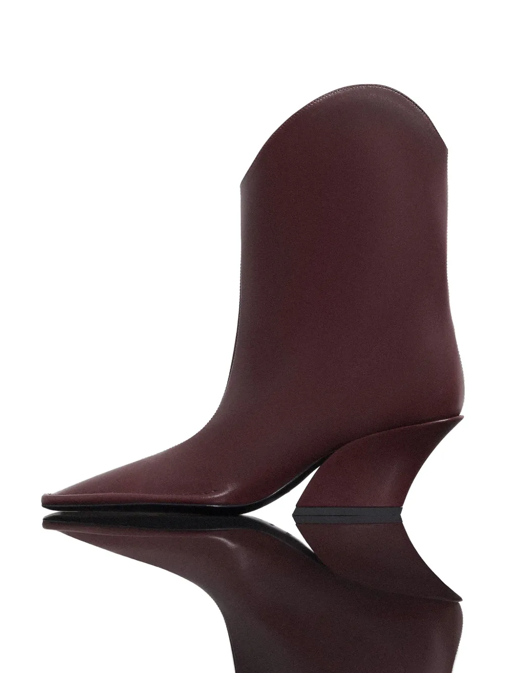 Mugler 65mm Square-toe Sculpted-heel Boots In Red