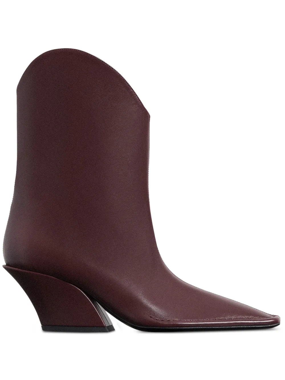 Mugler 65mm square-toe sculpted-heel boots Red