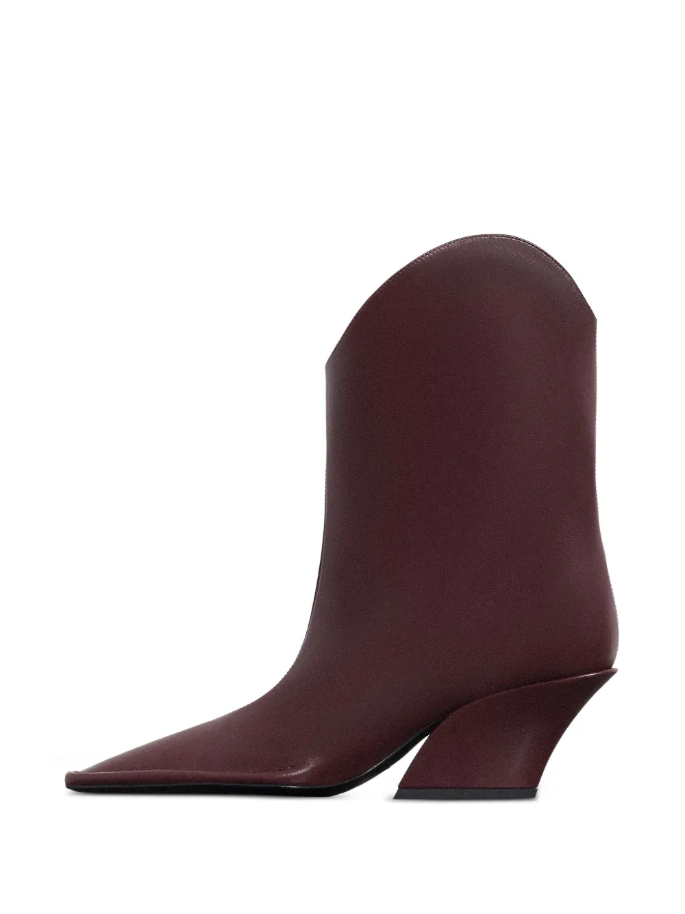 Mugler 65mm square-toe sculpted-heel boots Red