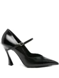 Mugler 100mm pointed-toe ankle-strap pumps - Black