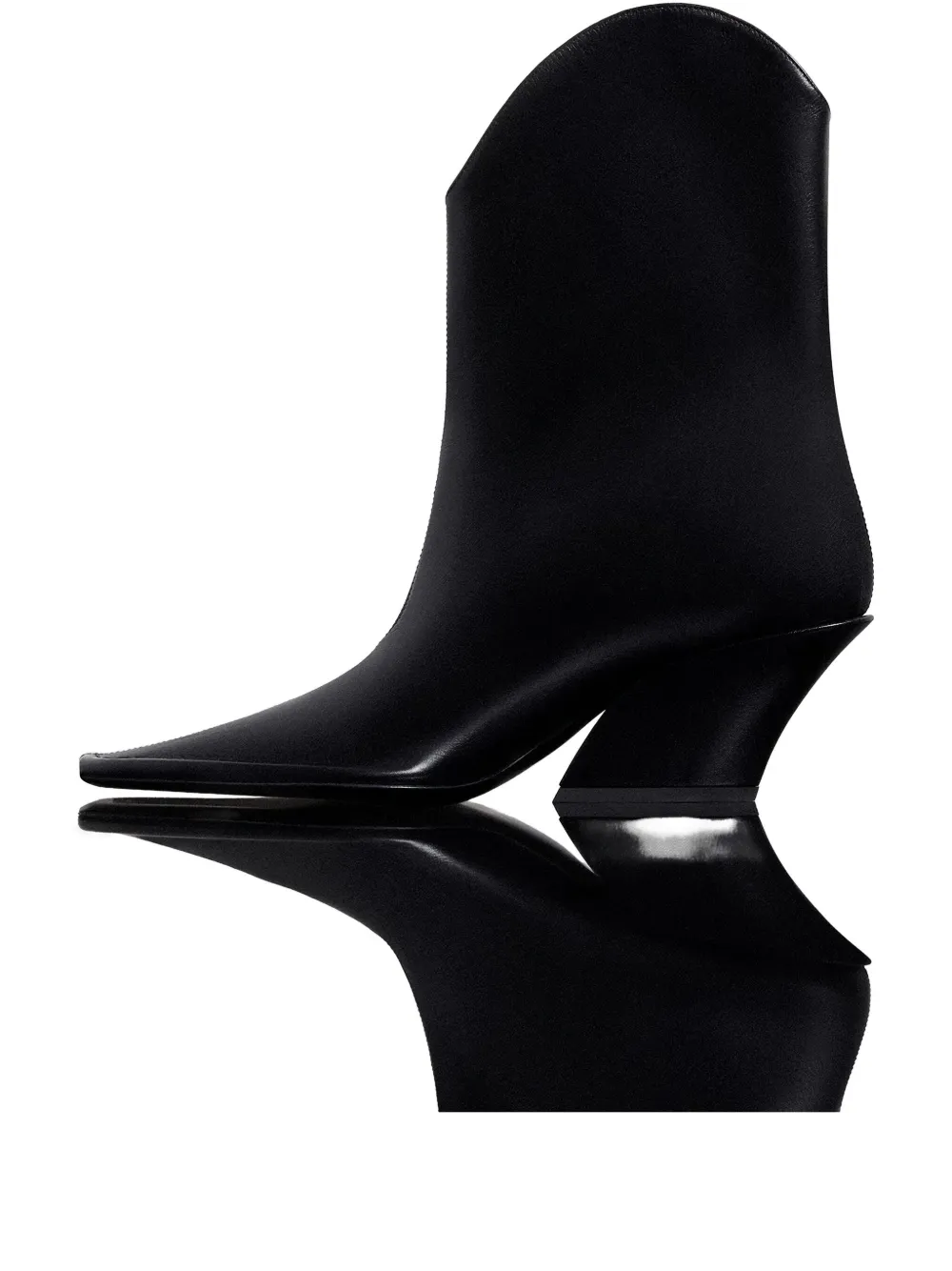 Mugler 65mm Square-toe Sculpted-heel Boots In Black
