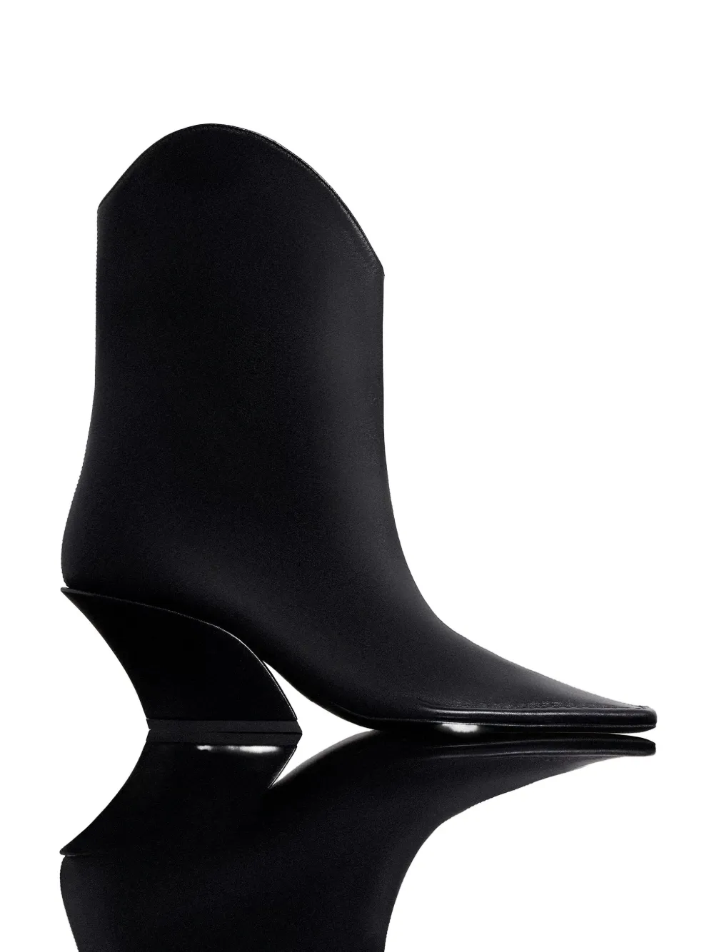 Mugler 65mm Square-toe Sculpted-heel Boots In Black