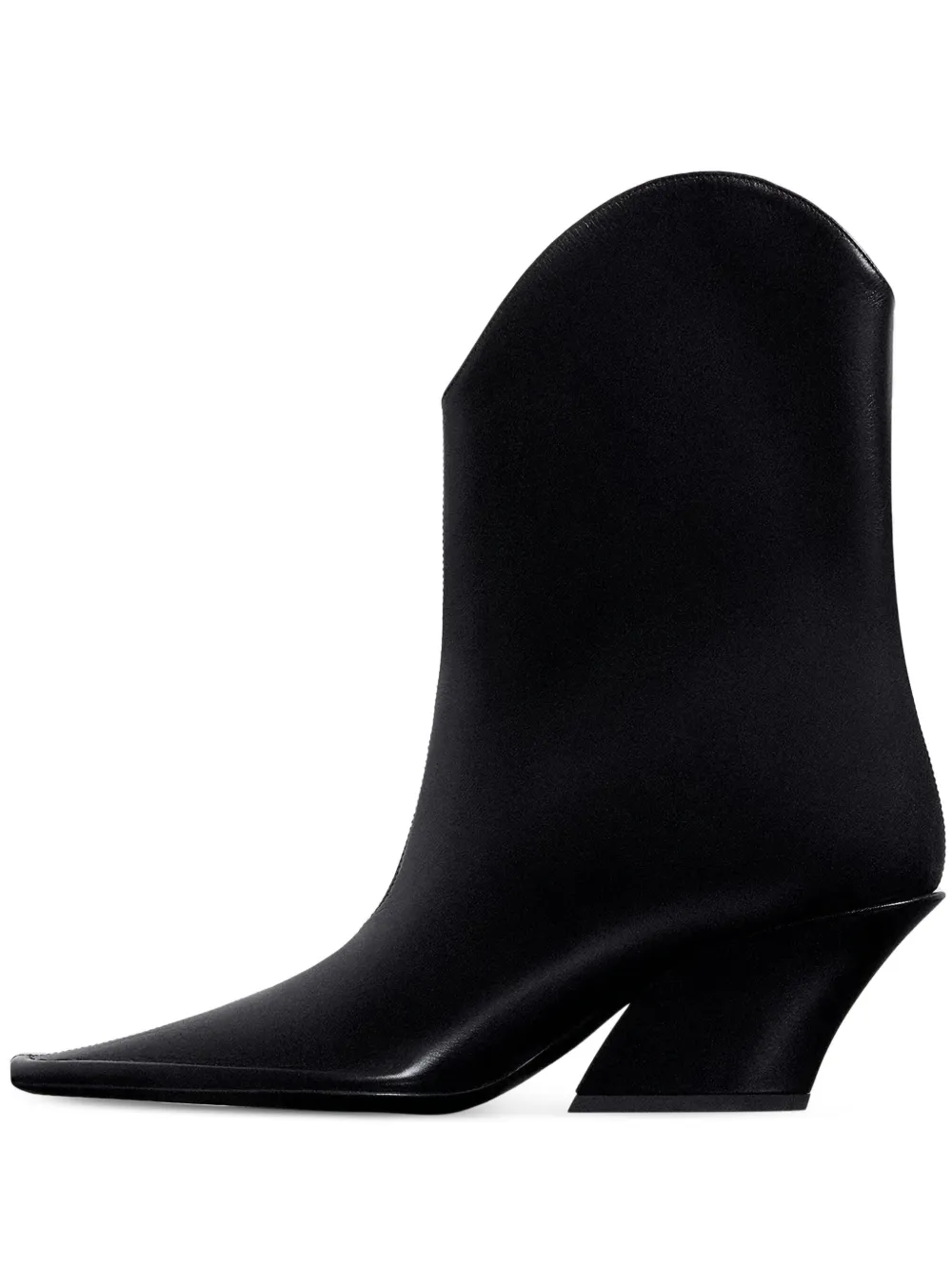 Mugler 65mm square-toe sculpted-heel boots Black