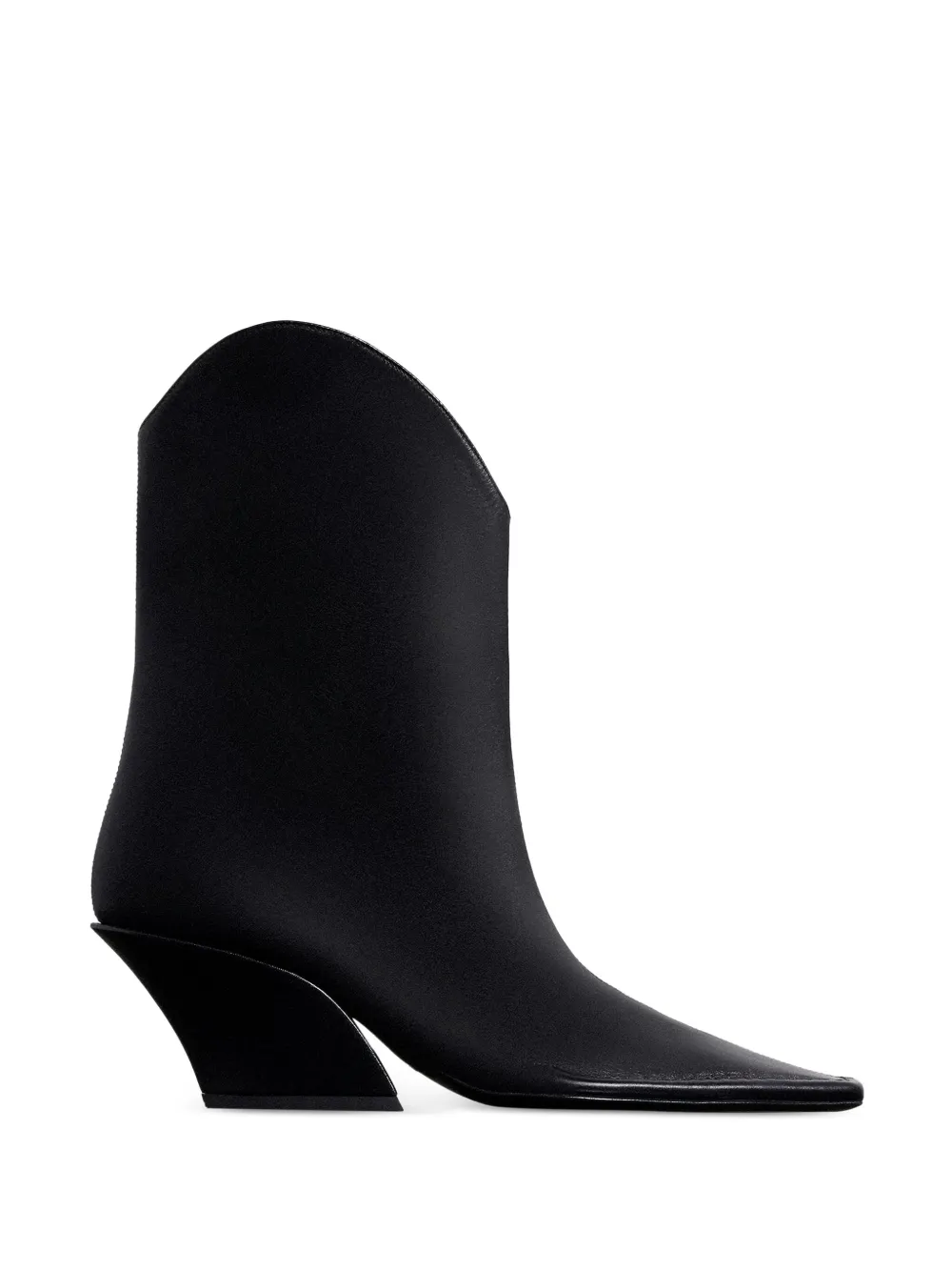 Mugler 65mm square-toe sculpted-heel boots Black