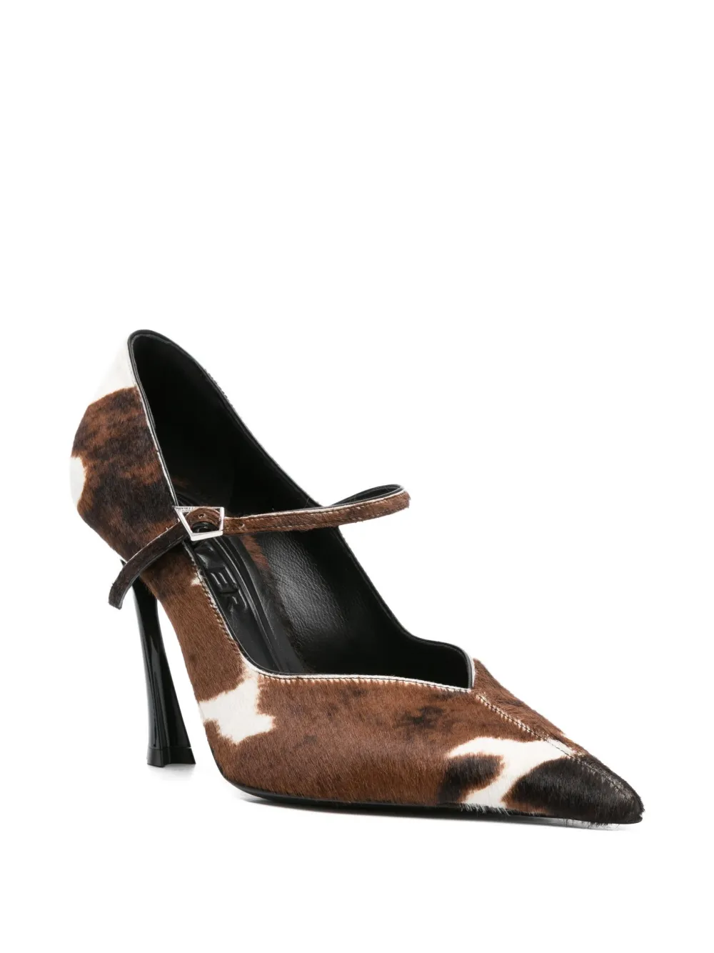 Mugler 95 mm Fang pumps met puntige neus Bruin