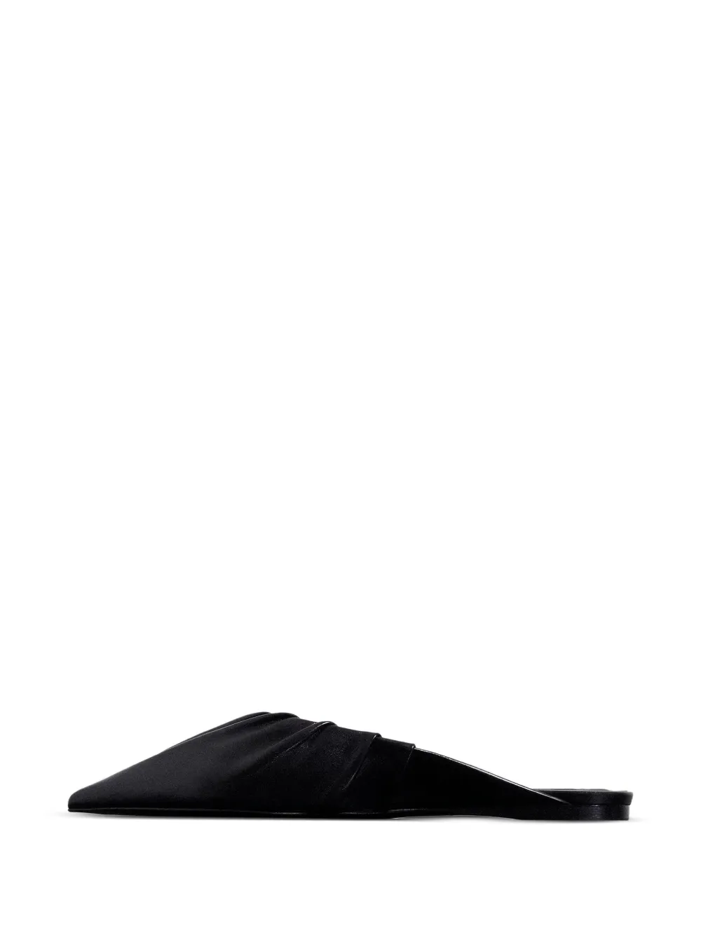 Mugler pleated point-toe flats Black