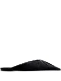Mugler pleated point-toe flats - Black