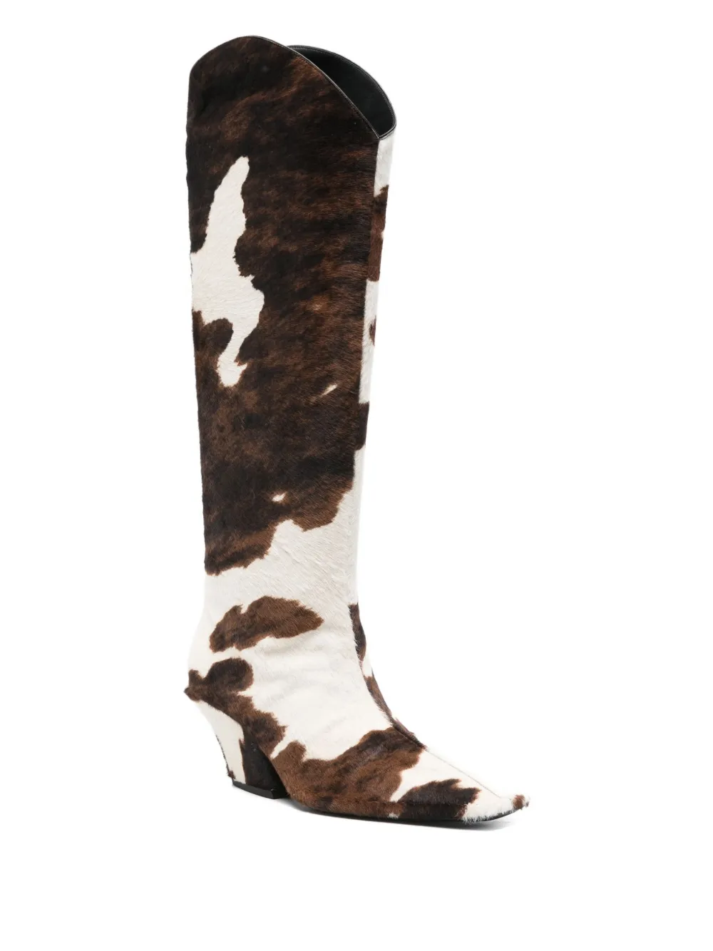 Mugler 70mm cowhide leather boots White