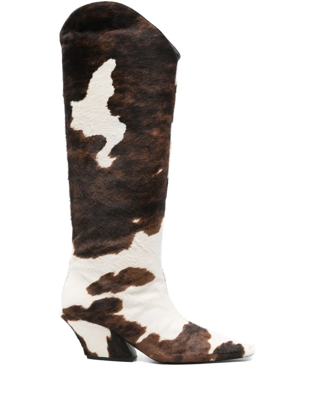 Mugler 70mm cowhide leather boots White