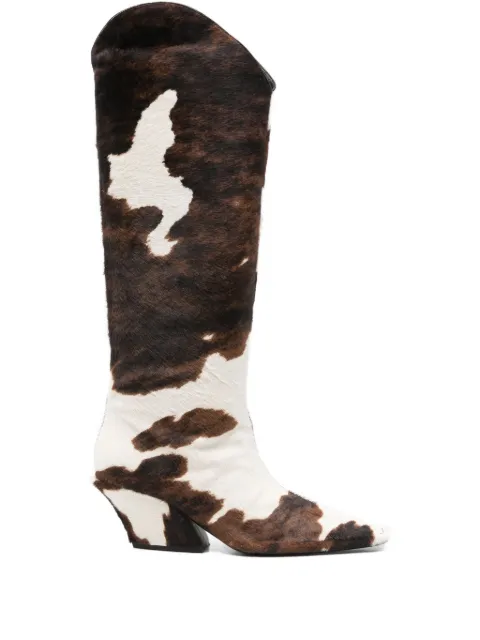Mugler 70mm cowhide leather boots