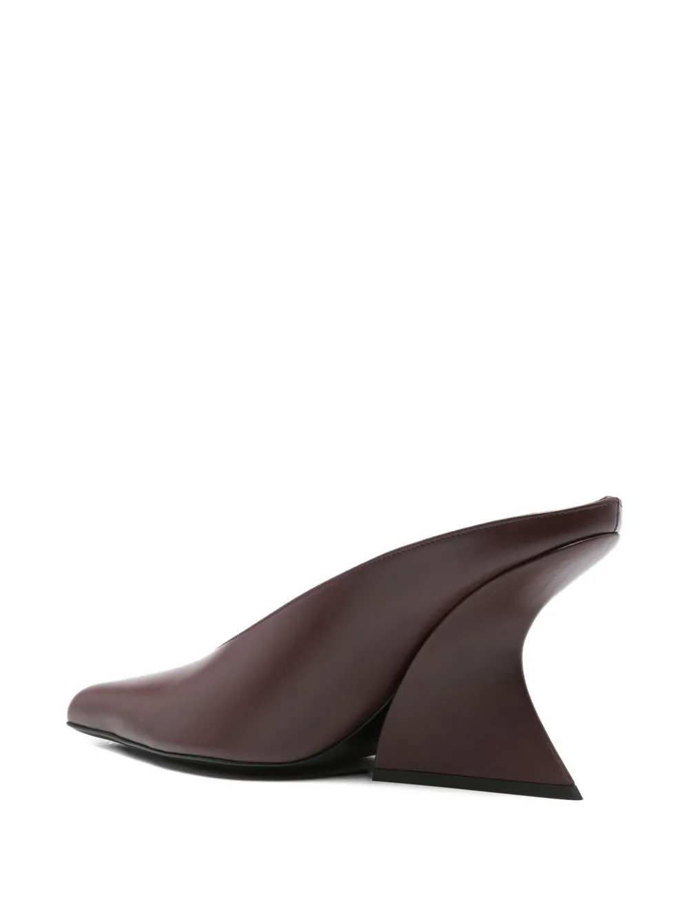 Mugler 100mm sculpted-heel pointed-toe mules Red