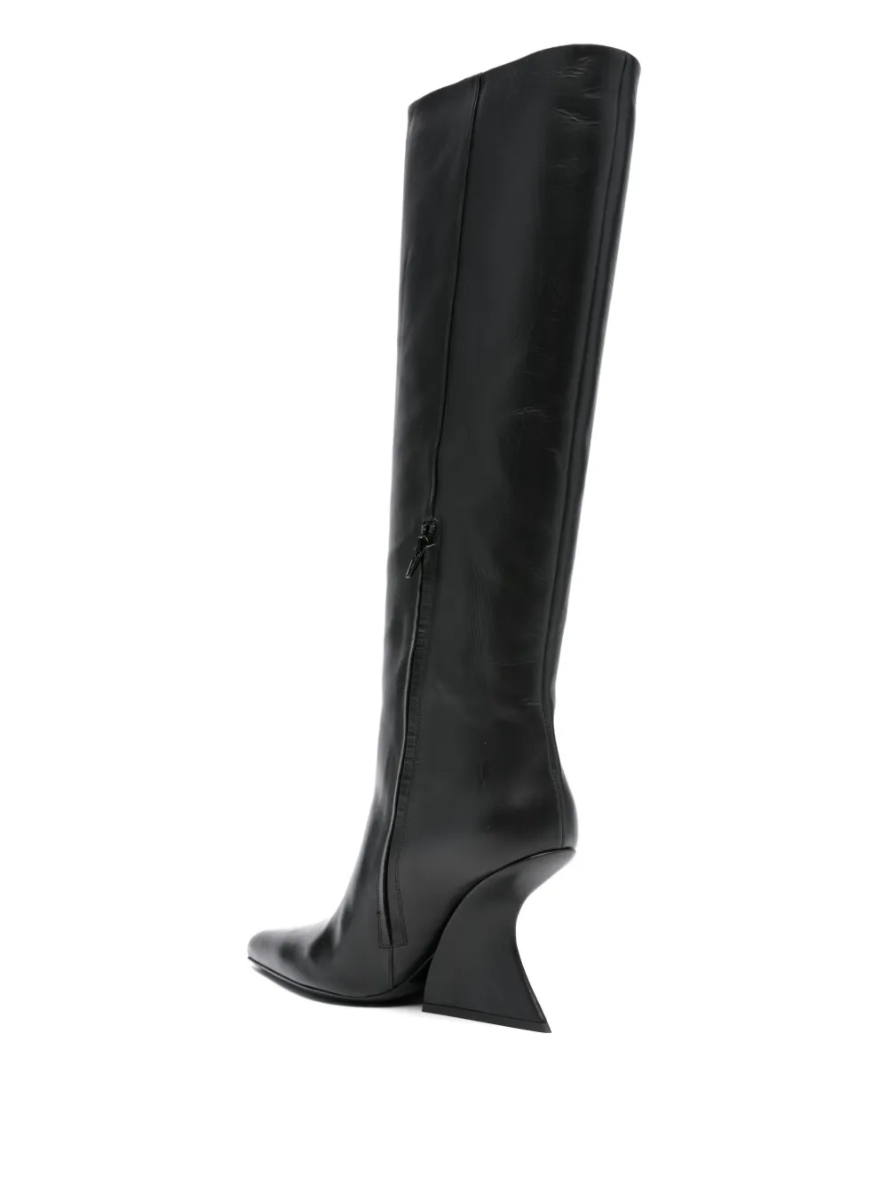 Mugler 70mm pointed-toe sculpted-heel boots Black