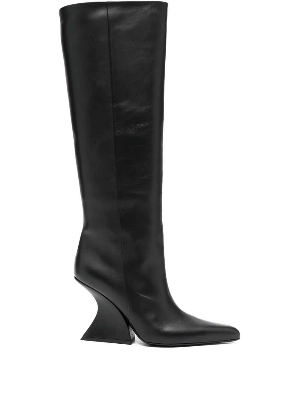Mugler 70mm pointed-toe sculpted-heel boots Black