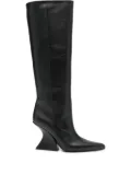 Mugler 70mm pointed-toe sculpted-heel boots - Black