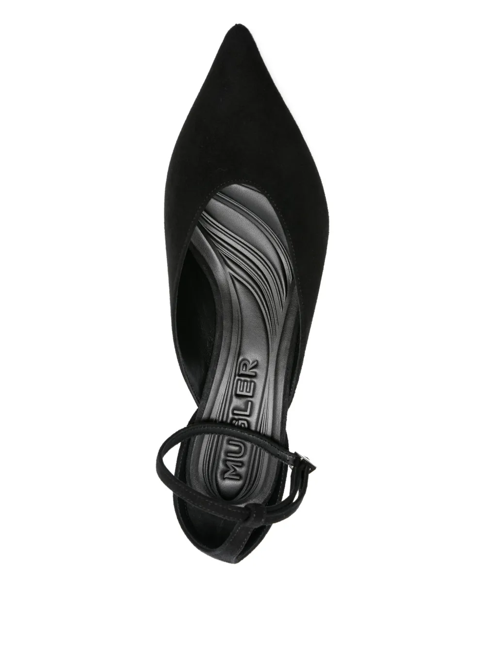 Mugler 55mm Fang ankle-strap pumps Black