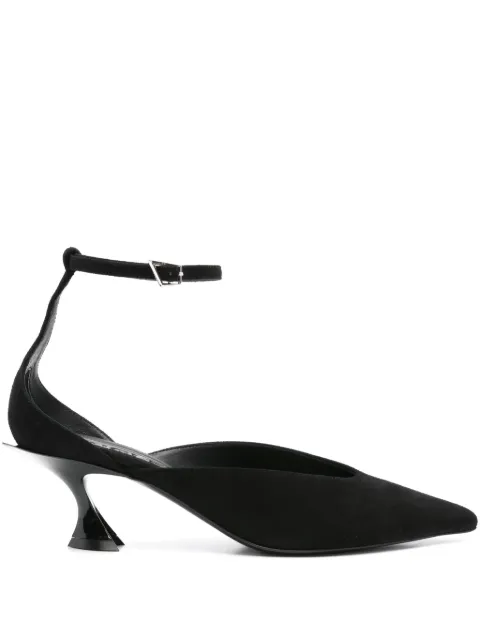 Mugler 55mm Fang ankle-strap pumps